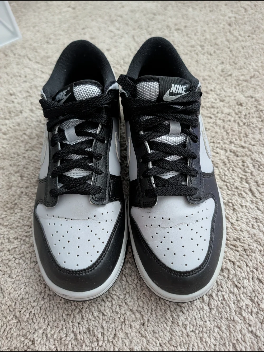 Nike Boys Low Dunk Sneaker - Black and Gray